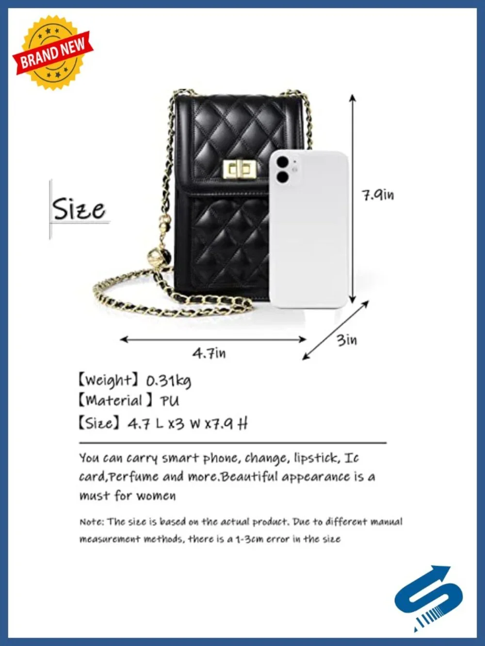 Women's Crossbody Cell Phone Purse Mini Messenger Shoulder Handbag Wallet Faux